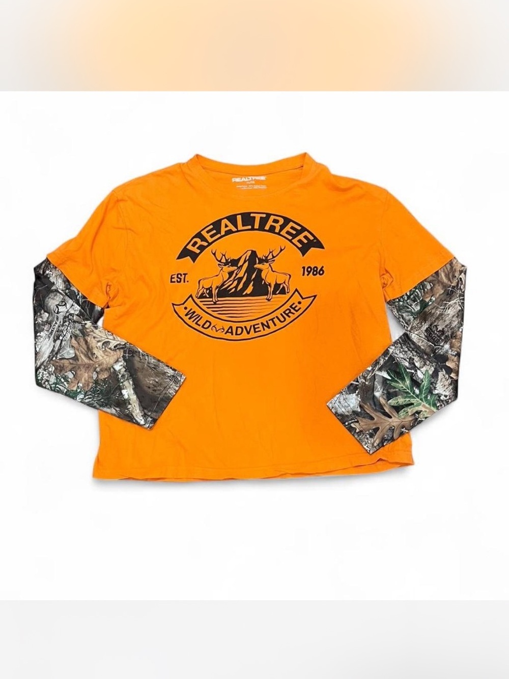 Realtree Orange Camo Layered-Look Long Sleeve Shirt